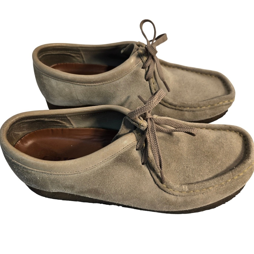 Clarks Originals Wallabee Men Sand Suede Moccasin Lace Up Crepe Sole Shoes - Picture 3 of 13